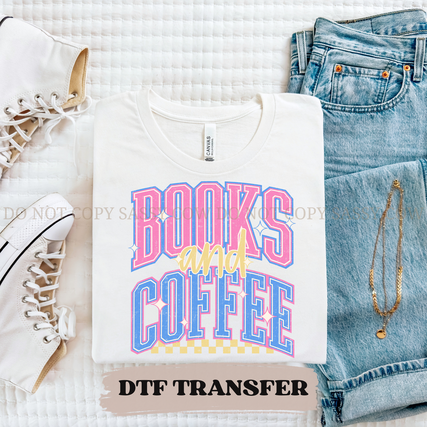 BOOKS & COFFEE - DTF TRANSFER 0283