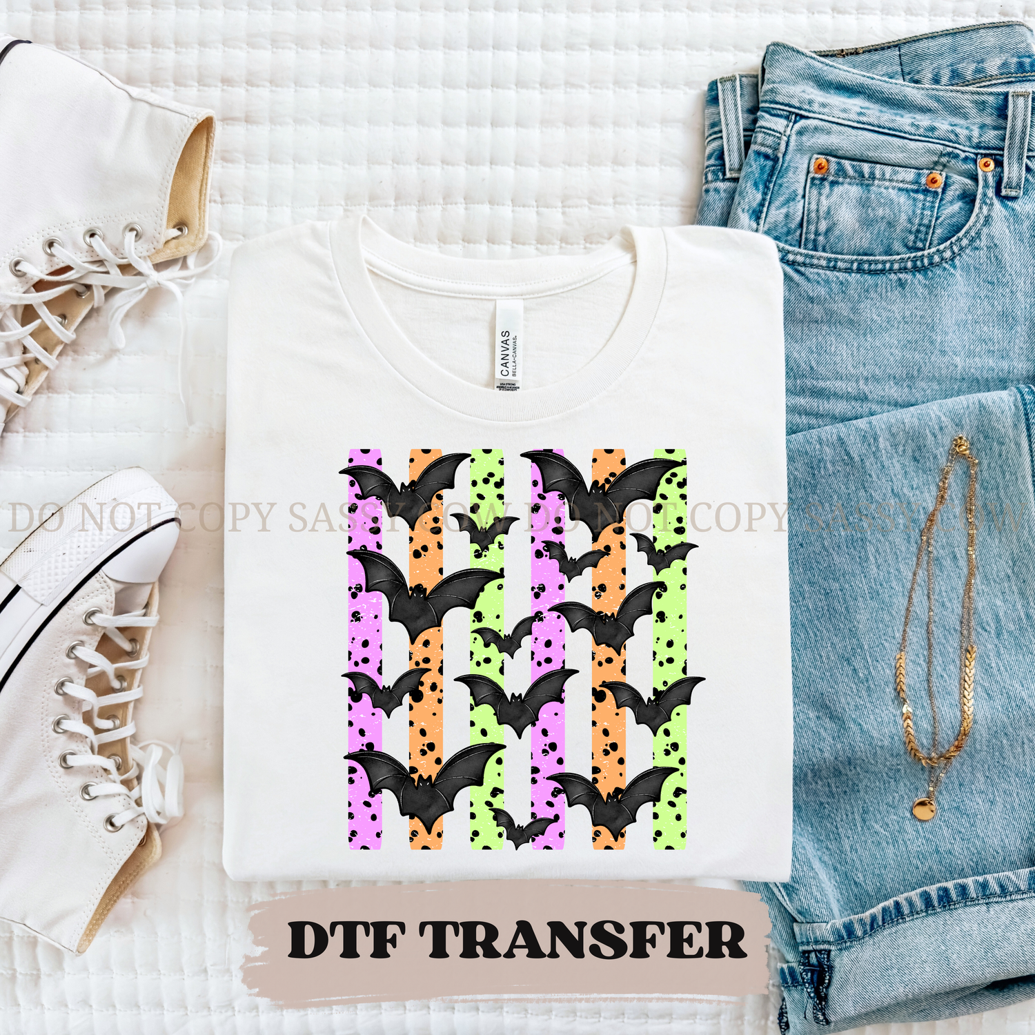 BATS WITH STRIPES - DTF TRANSFER 0451