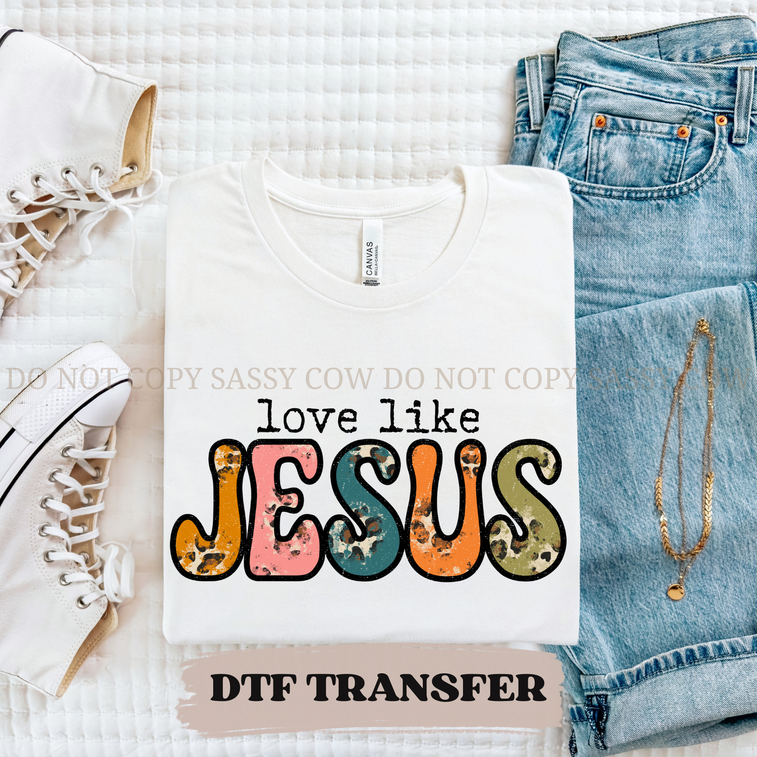 LOVE LIKE JESUS TYPEWRITER - DTF TRANSFER 0356