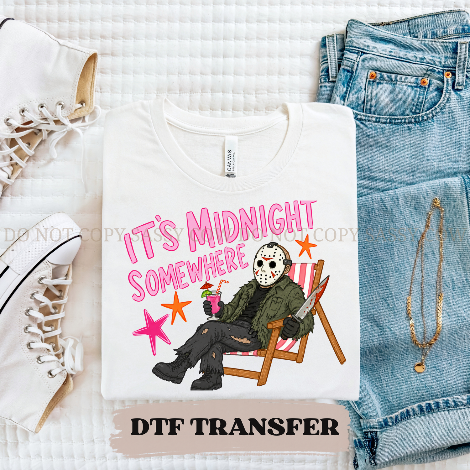 ITS MIDNIGHT SOMEWHERE DTF TRANSFER 0453