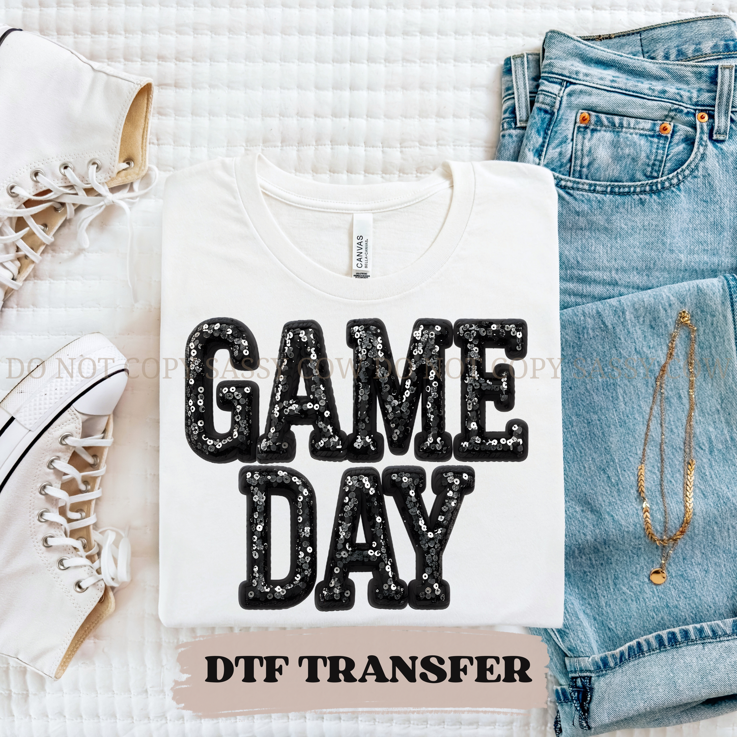 GAME DAY FAUX SEQUIN - DTF TRANSFER 0377