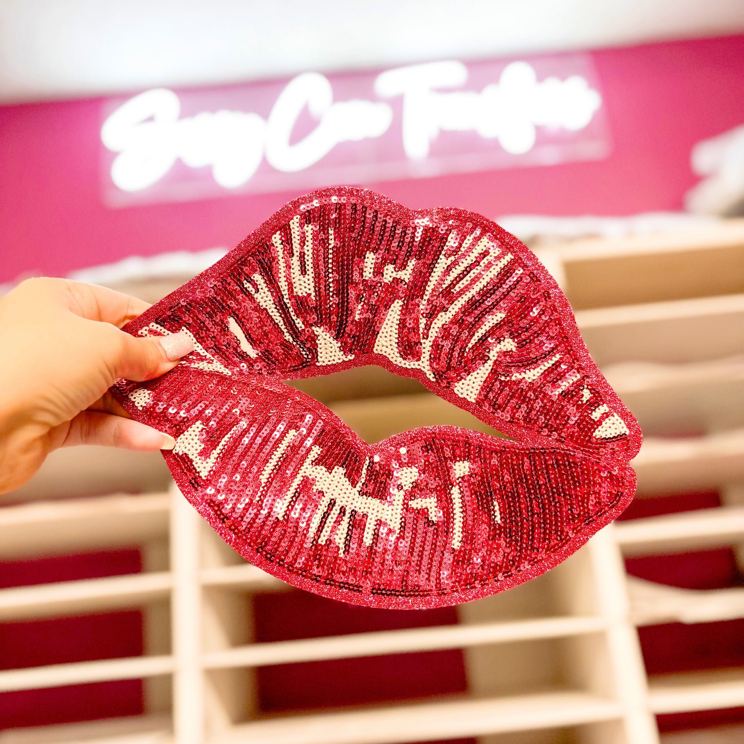 LIPS Sequin Patch