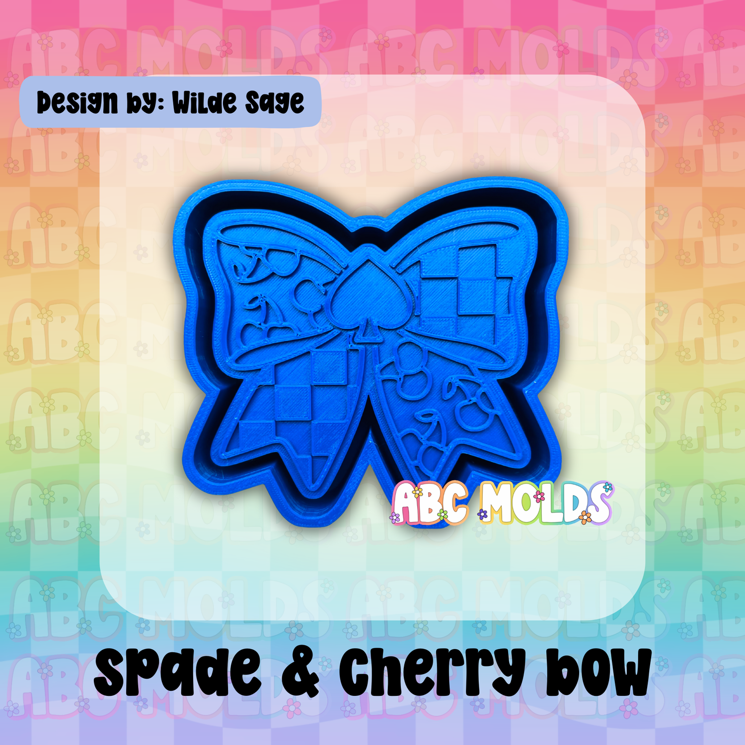 Spade & Cherries Bow Silicone Mold