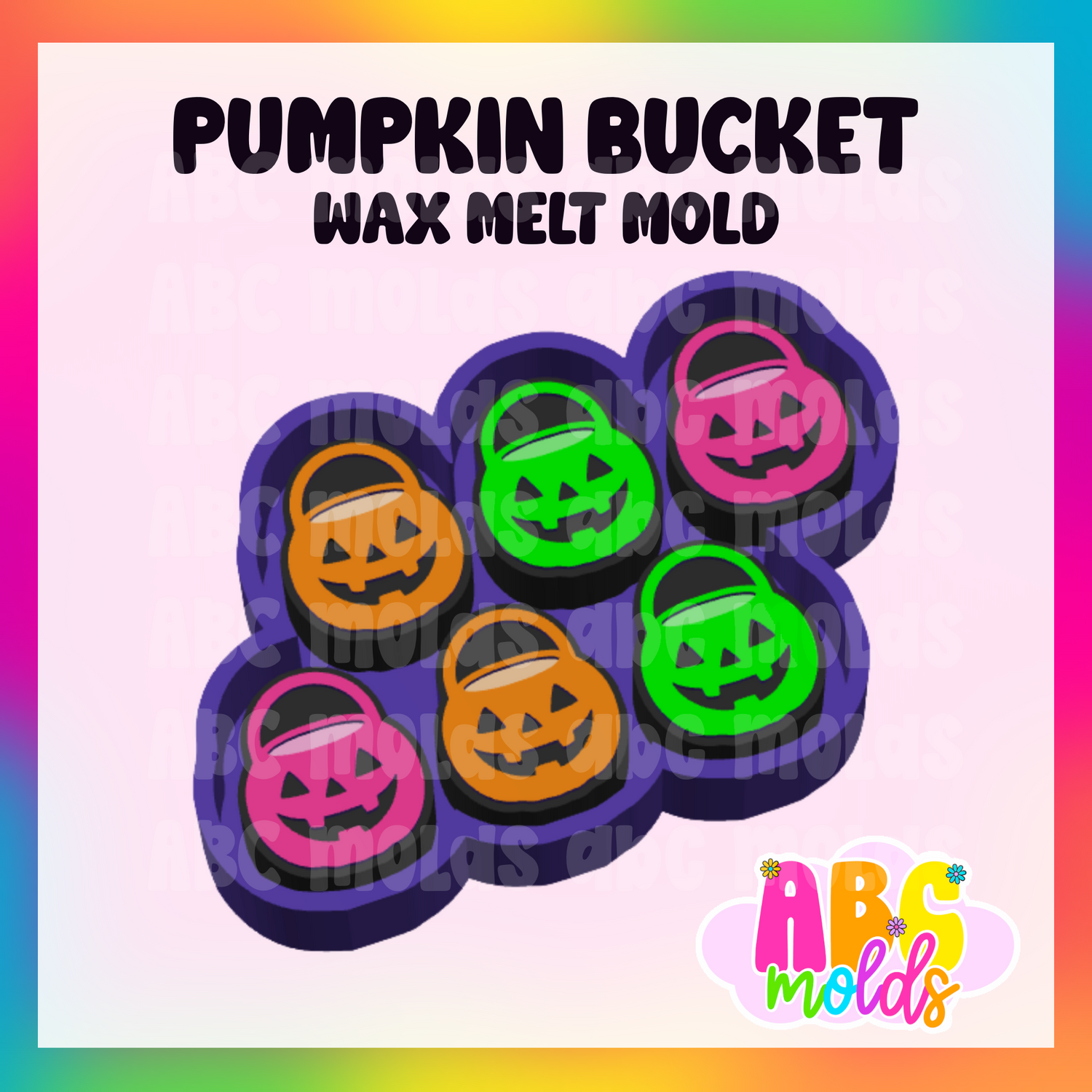 Pumpkin Bucket - Wax Multi Cavity  Wax Silicone Mold