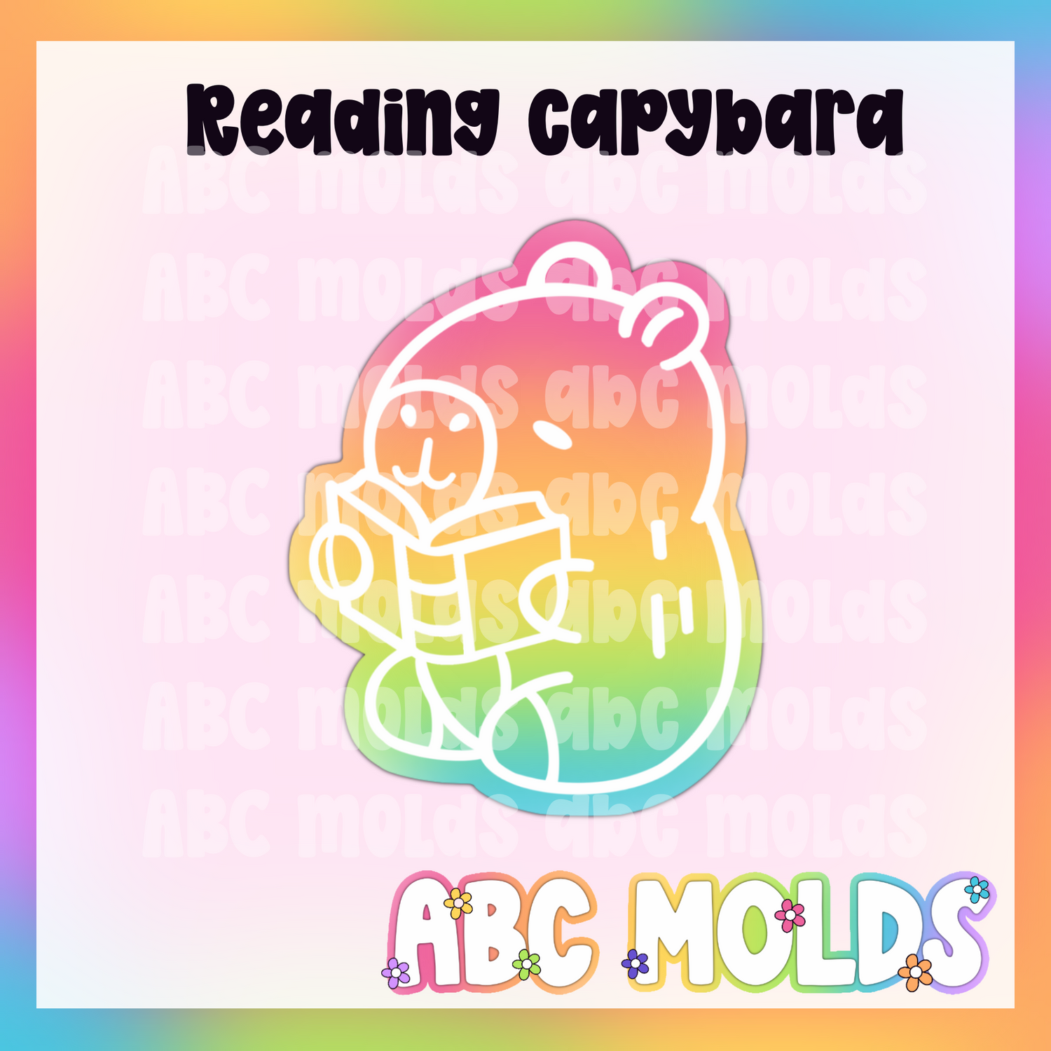 Reading Capybara Silicone Freshie Mold