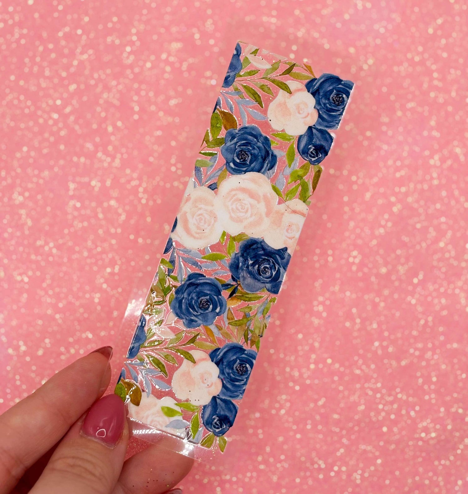 PINK AND NAVY FLORAL - UVDTF Pen Wrap