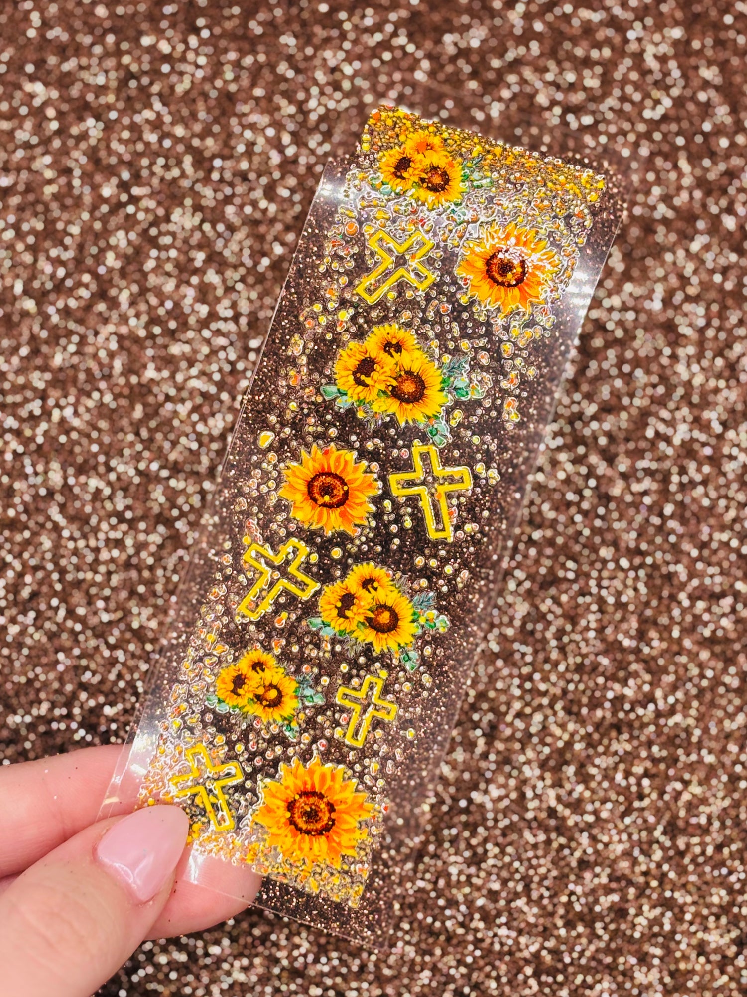 SUNFLOWERS & CROSSES - UVDTF Pen Wrap