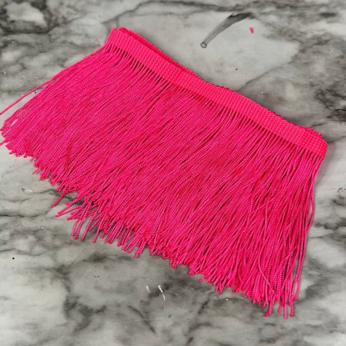 HOT PINK FRINGE 4"