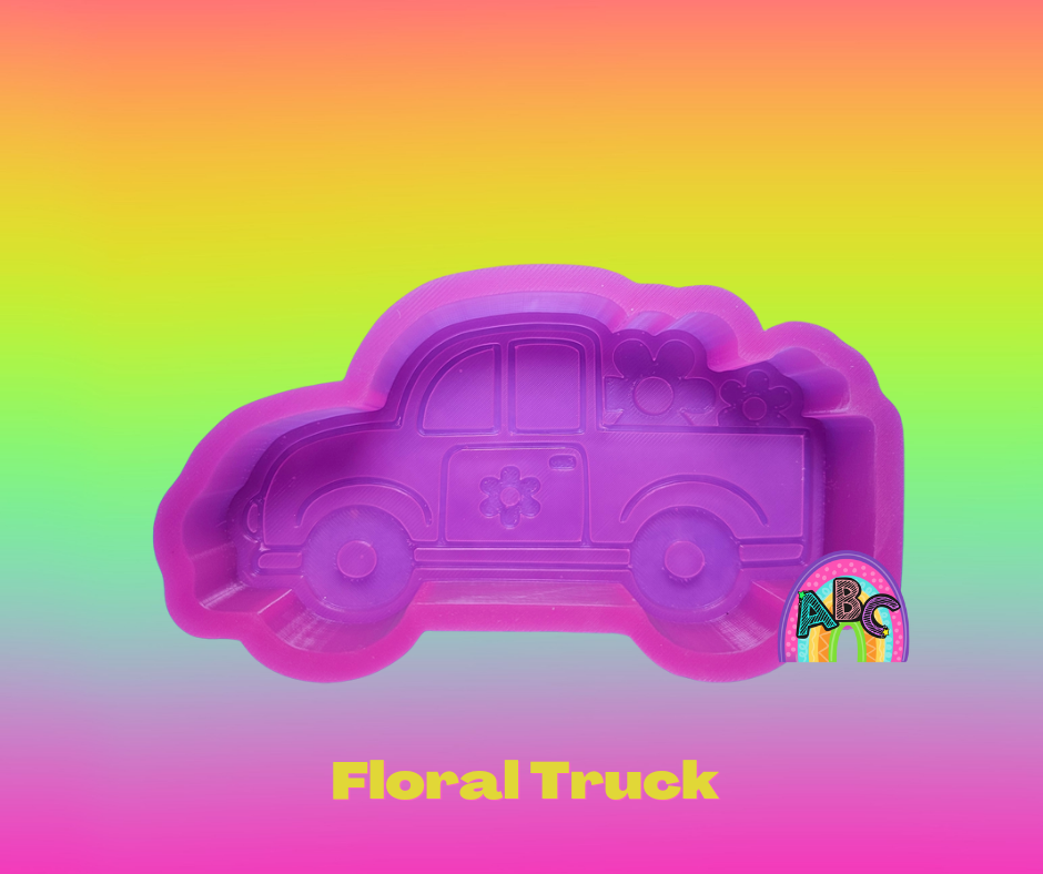 Floral Truck silicone mold