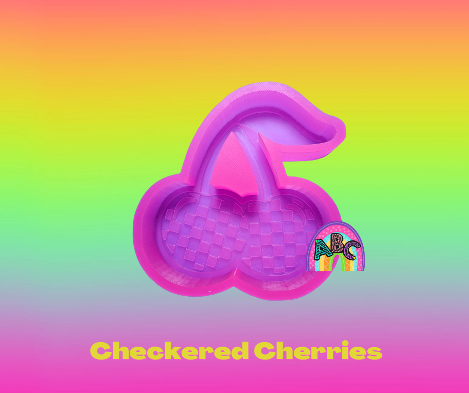 Checkered Cherries Silicone Mold