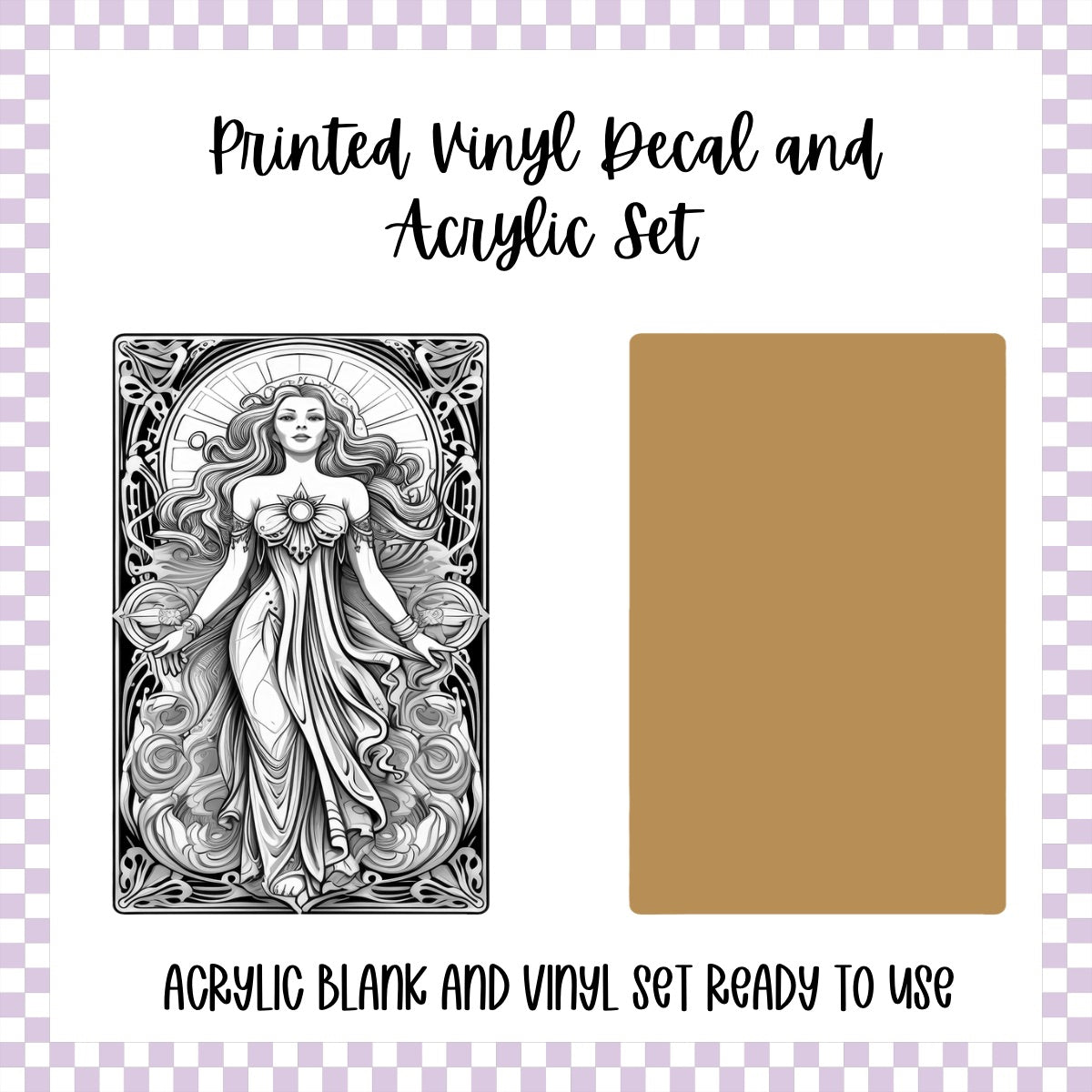 Printed Vinyl and Acrylic Set - Zodiac Card Virgo