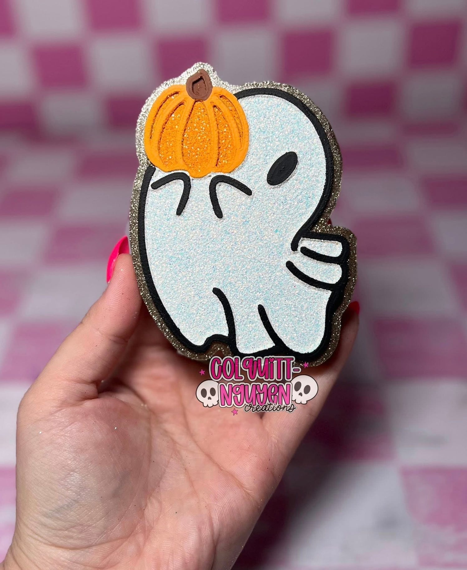 Pumpkin ghost silicone freshie mold