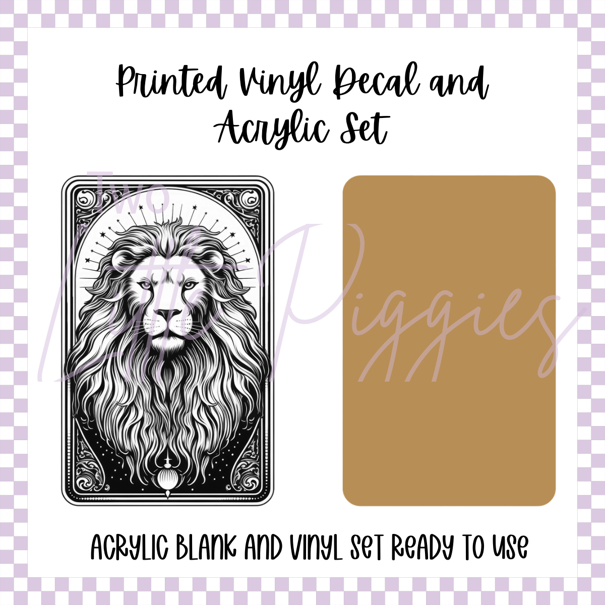 Printed Vinyl and Acrylic Set - Zodiac Card Leo