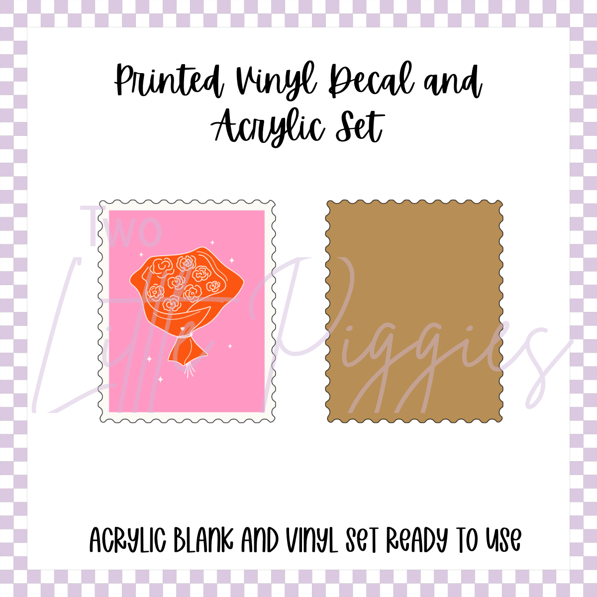 Printed Vinyl and Acrylic Set - Boho Valentine - Roses