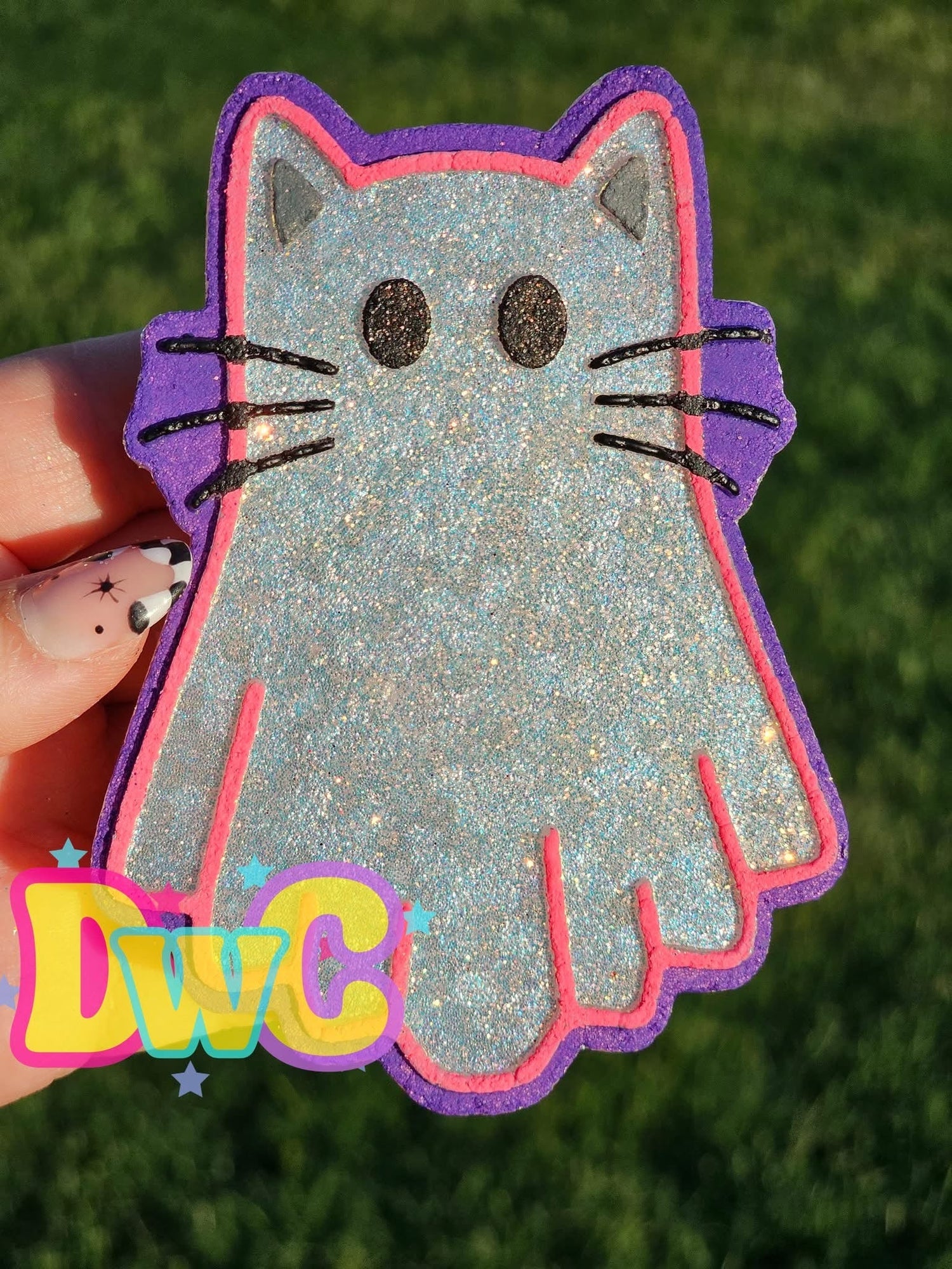 Cat Ghost Silicone Freshie Mold