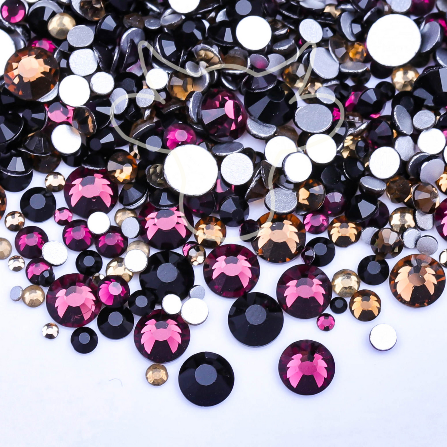 BELLATRIX CUSTOM MIX GLASS FLATBACK RHINESTONES