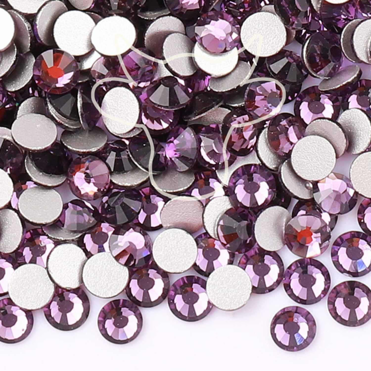 TANZANITE GLASS FLATBACK RHINESTONES