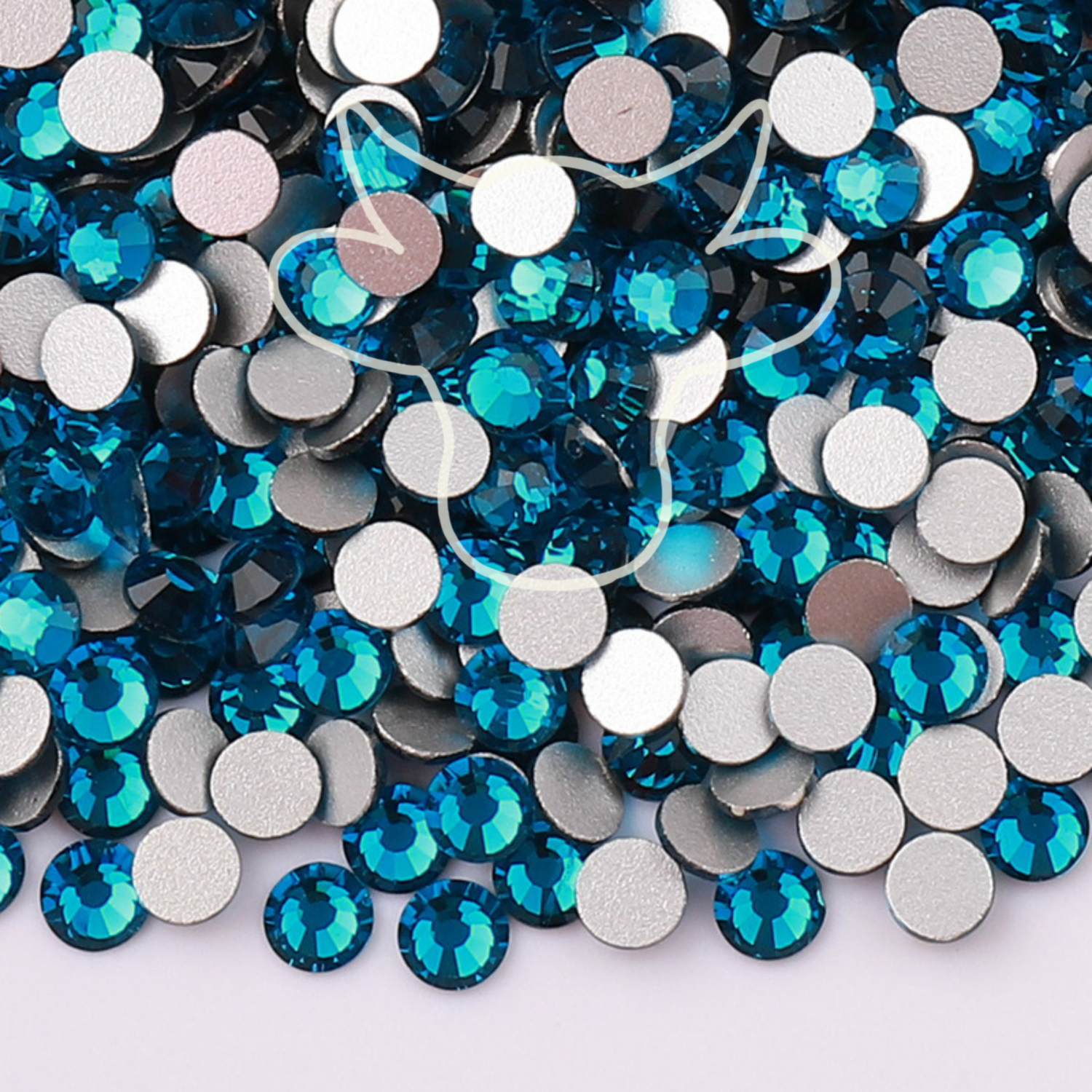 BLUE ZIRCON GLASS FLATBACK RHINESTONES