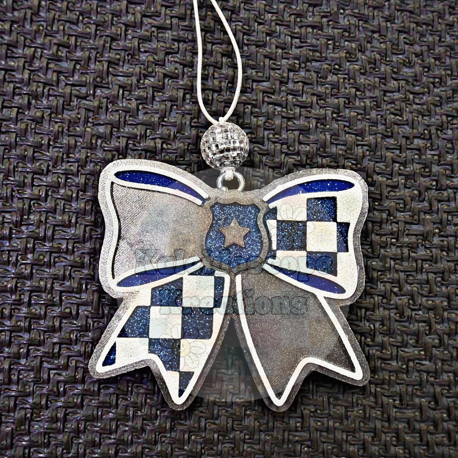 Police Badge Bow Silicone Freshie Mold