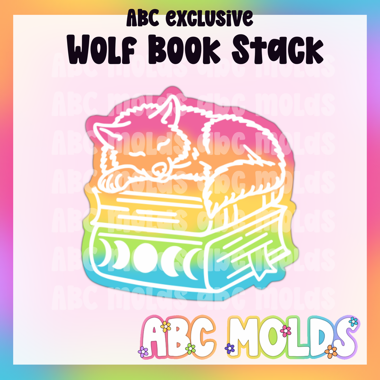 Wolf Book Stack Silicone Mold