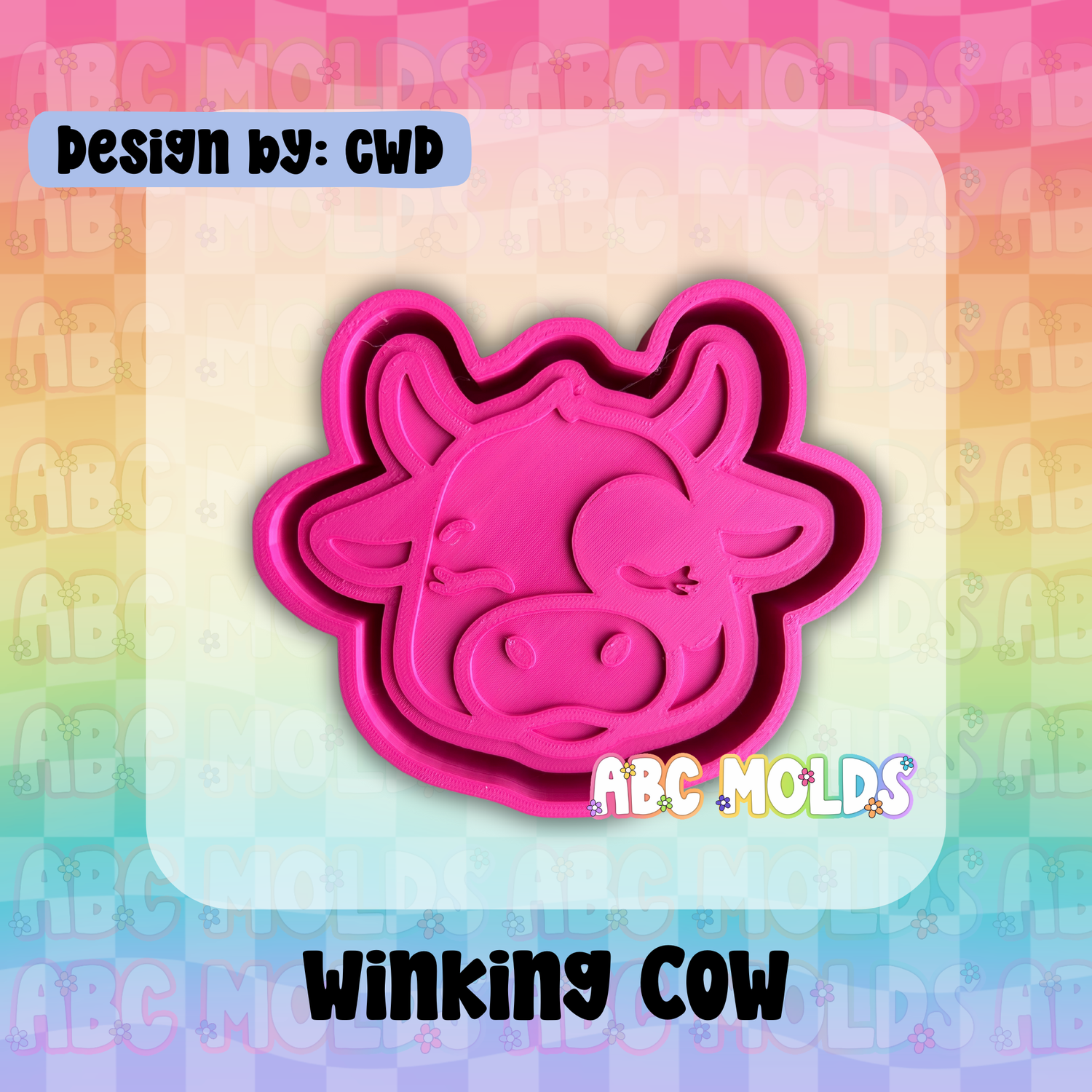 Winking Cow Silicone Mold
