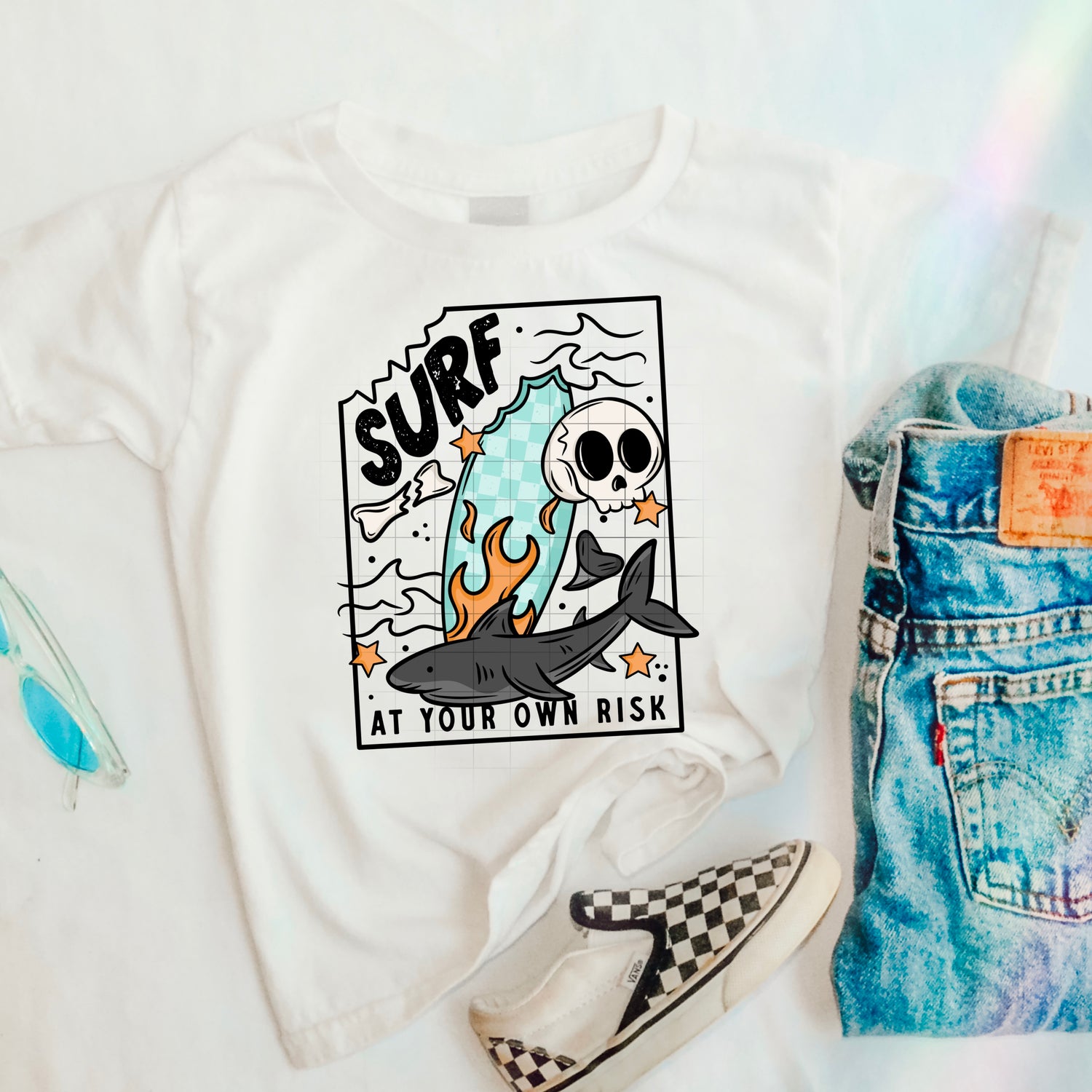 SURF AT YOUR OWN RISK KIDS DTF Transfer