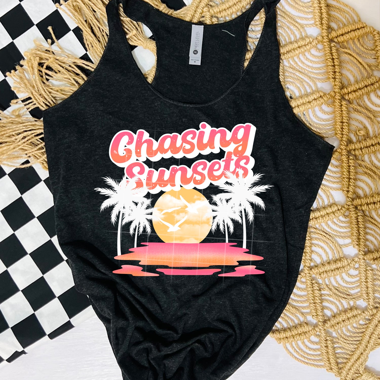 CHASING SUNSETS (Pink Water) DTF Transfer