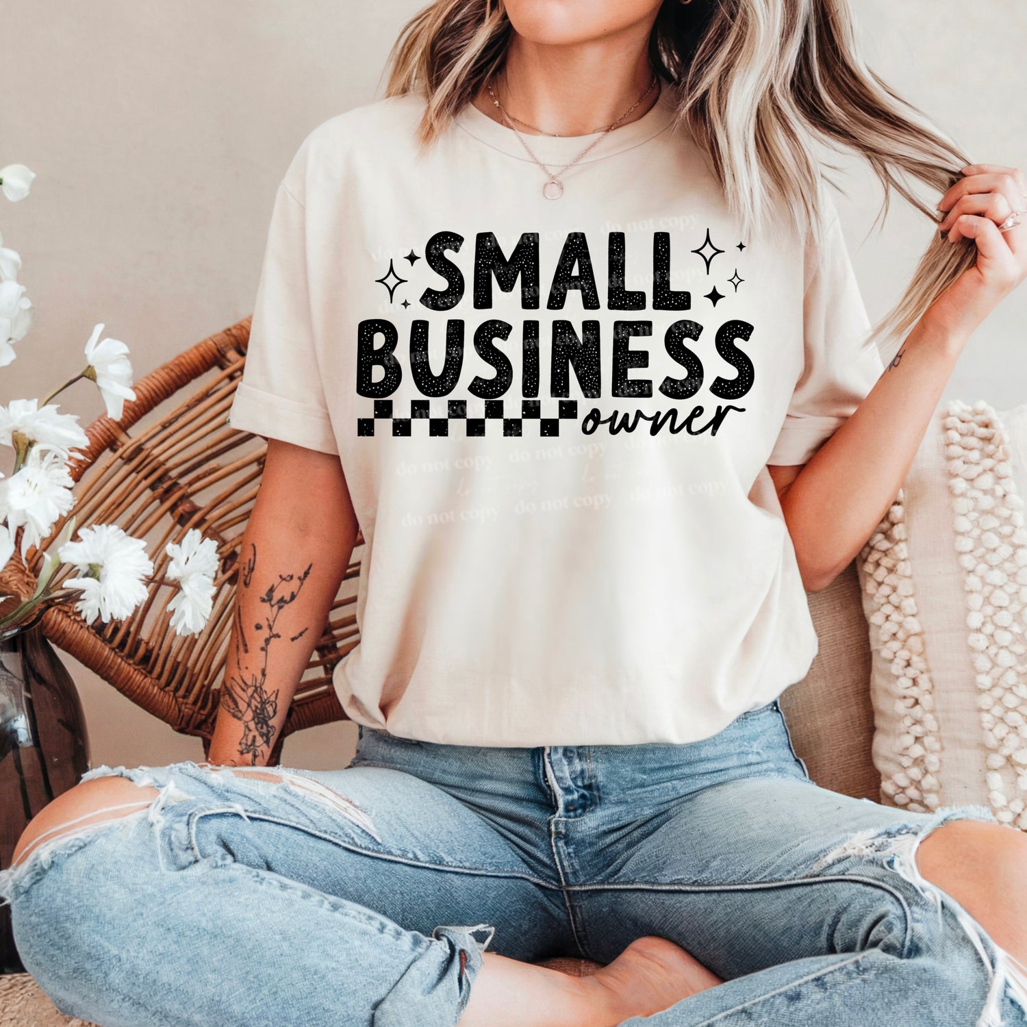 SMALL BUSINESS CHECKERED Regular DTF Transfer