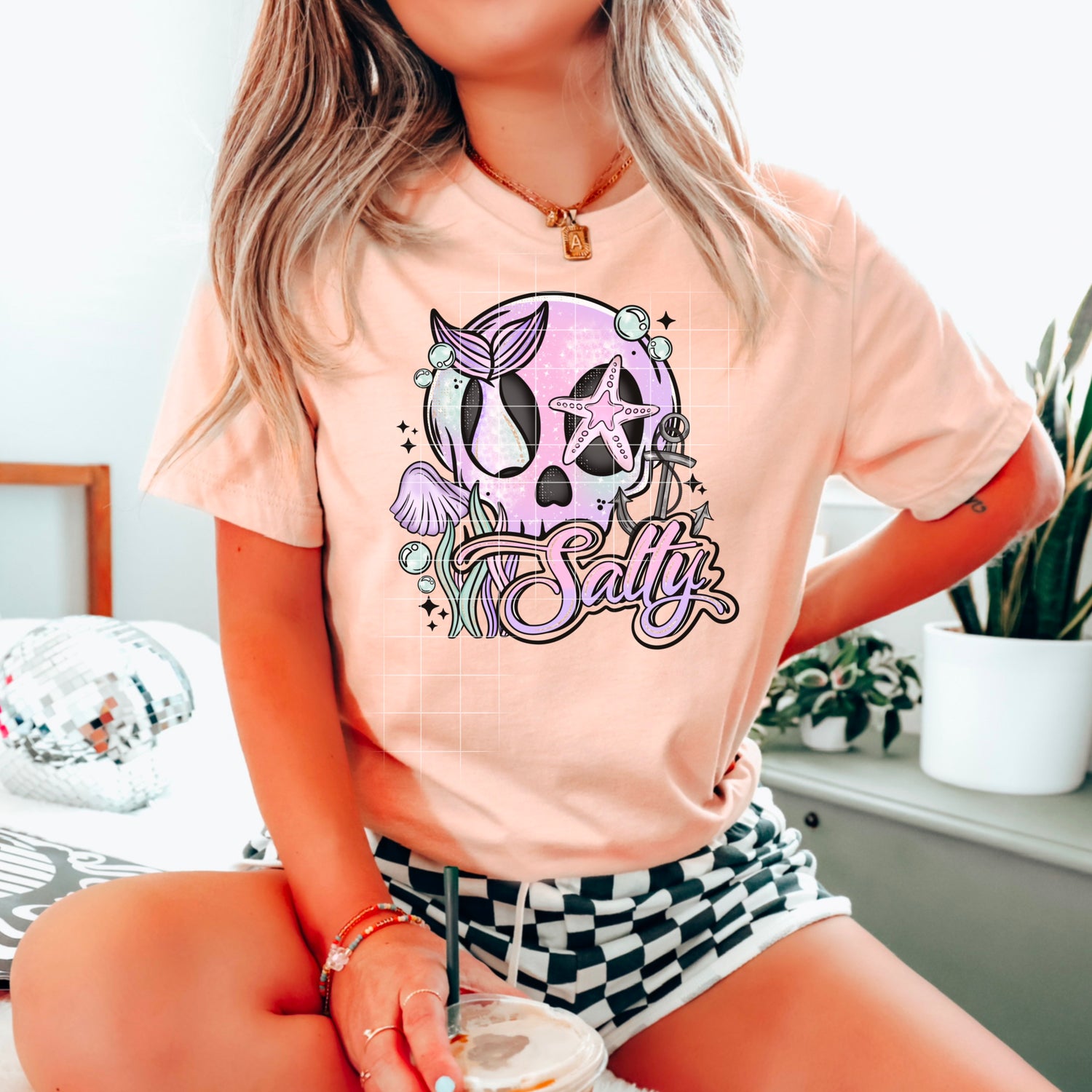 SALTY SKULL  DTF Transfer