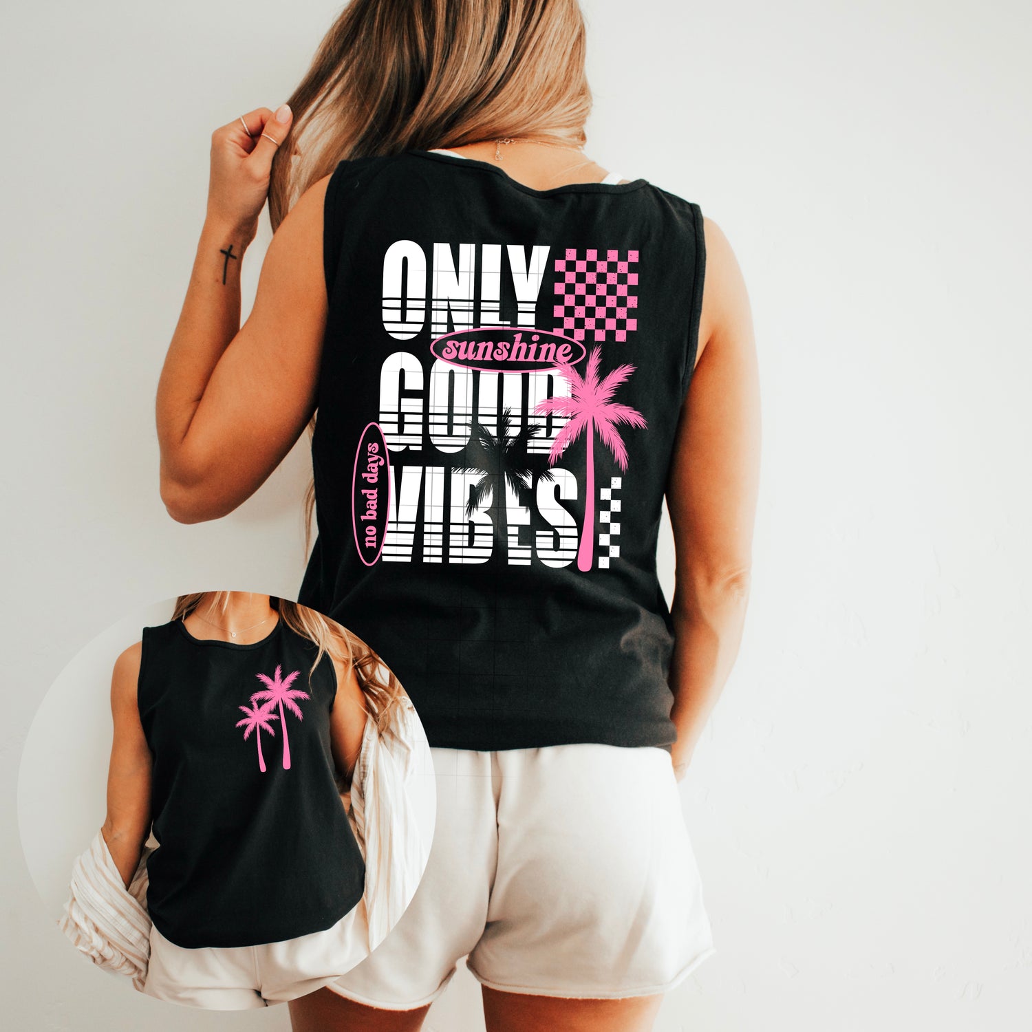 ONLY SUNSHINE AND GOOD VIBES DTF Transfer