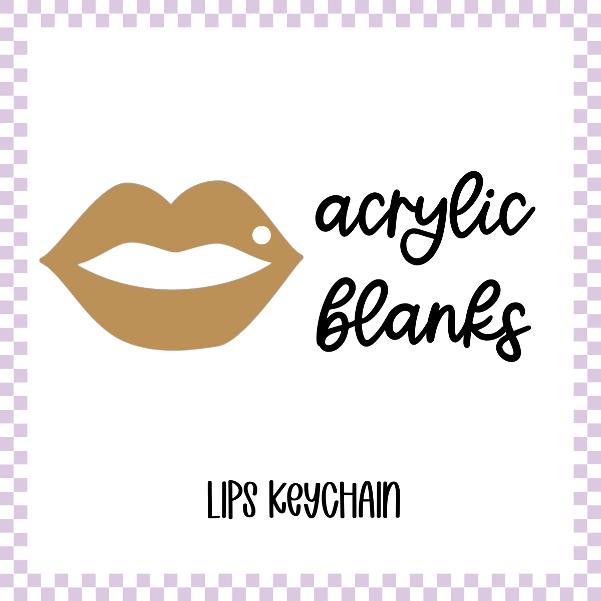 Acrylic Blank - Lips