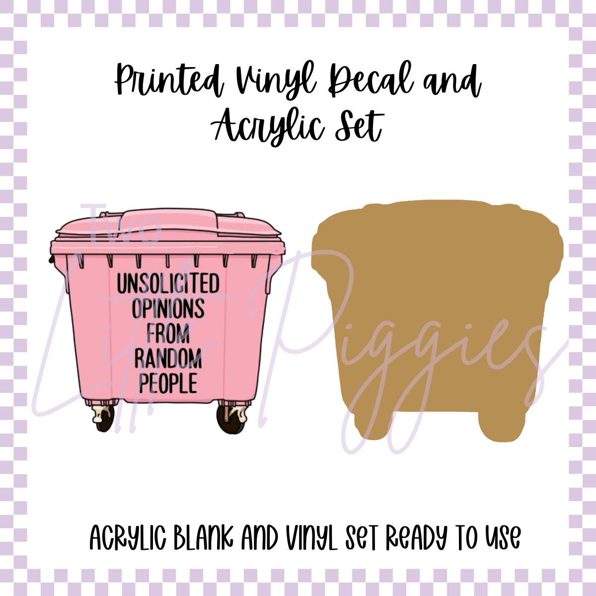 Printed Vinyl and Acrylic Set - Opinions from Random People