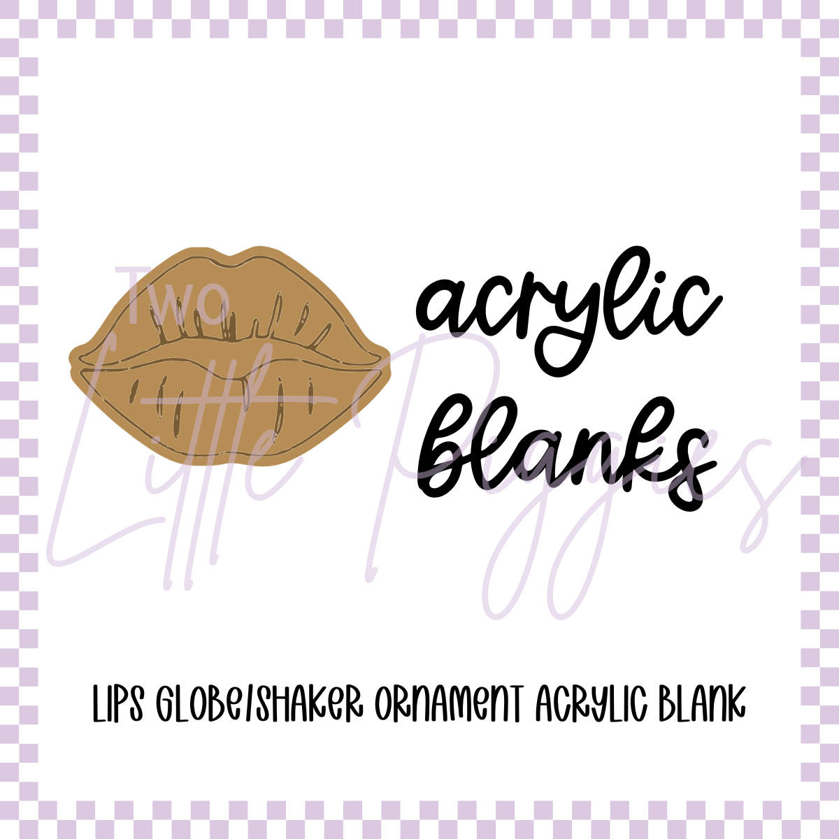 Acrylic Blank - Shaker/Snow Globe - Lips