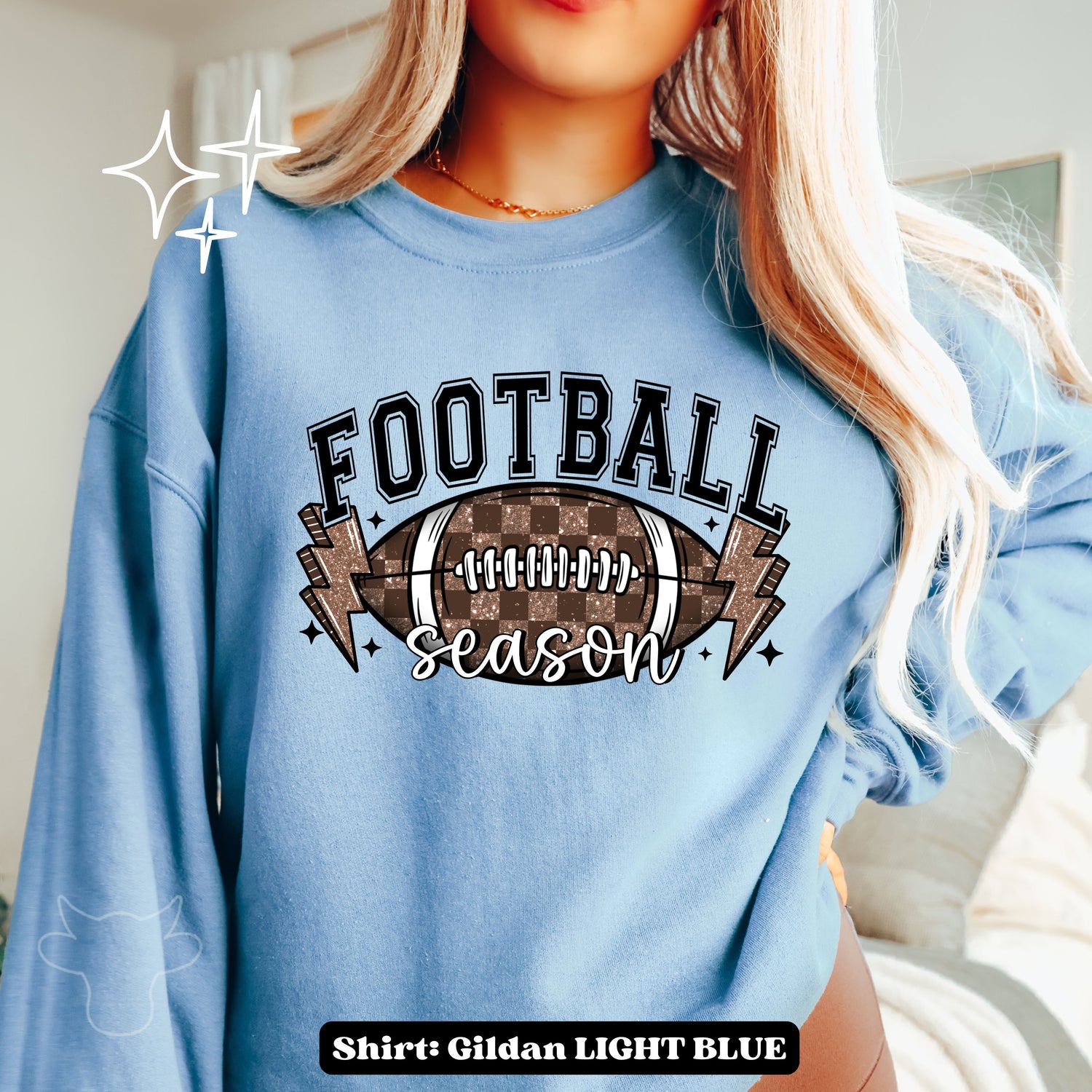 FOOTBALL SEASON Glitter DTF Transfer