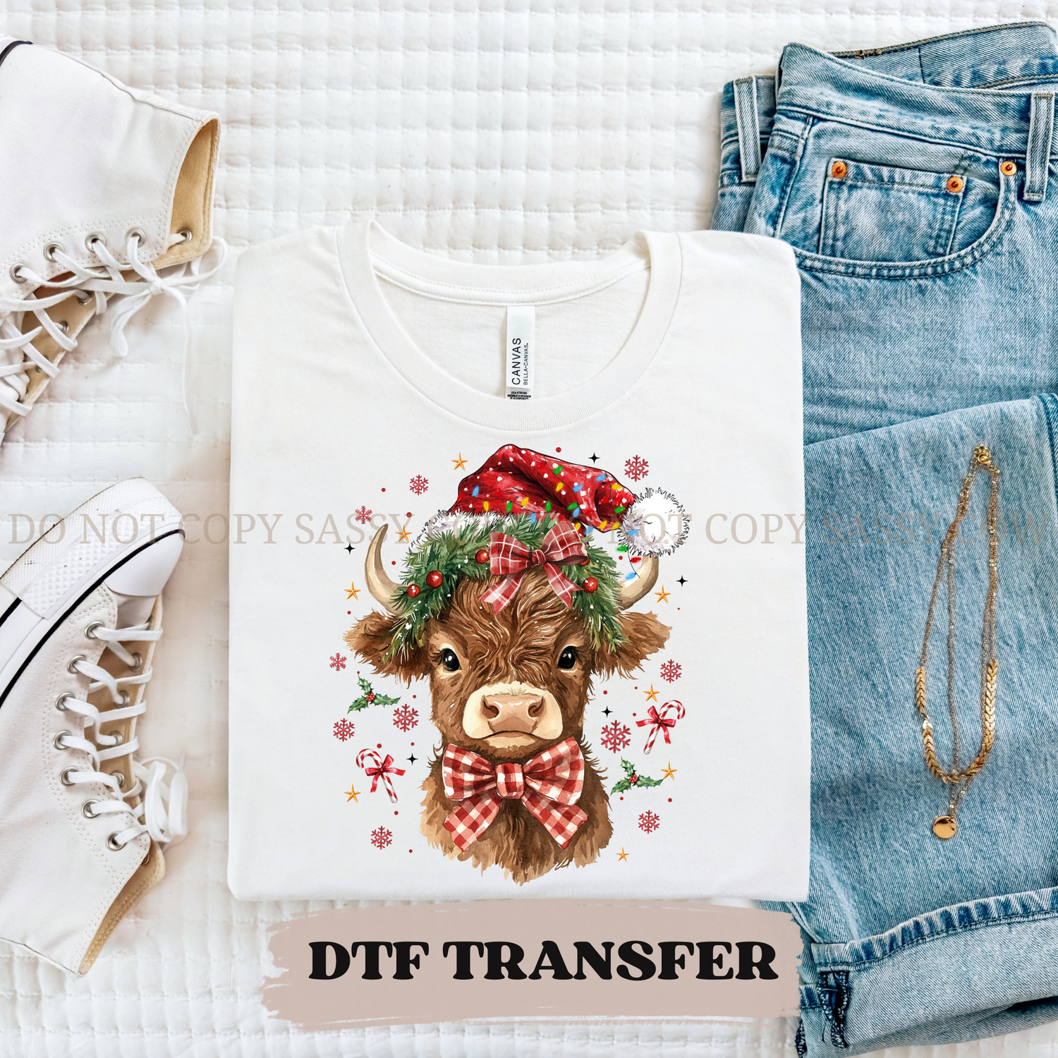 BABY CHRISTMAS HIGHLAND DTF Transfer
