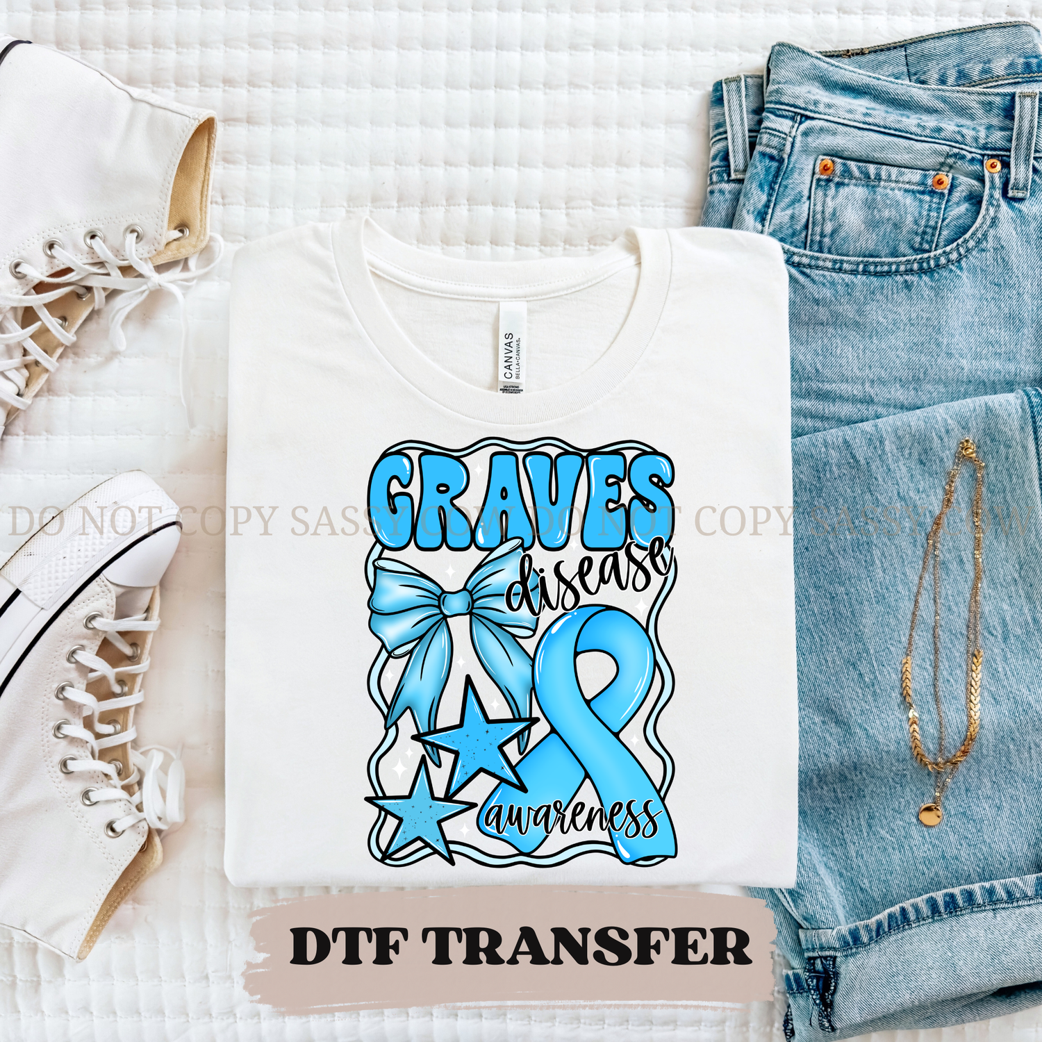 GRAVES DISEASE AWARENESS - DTF TRANSFER 0186