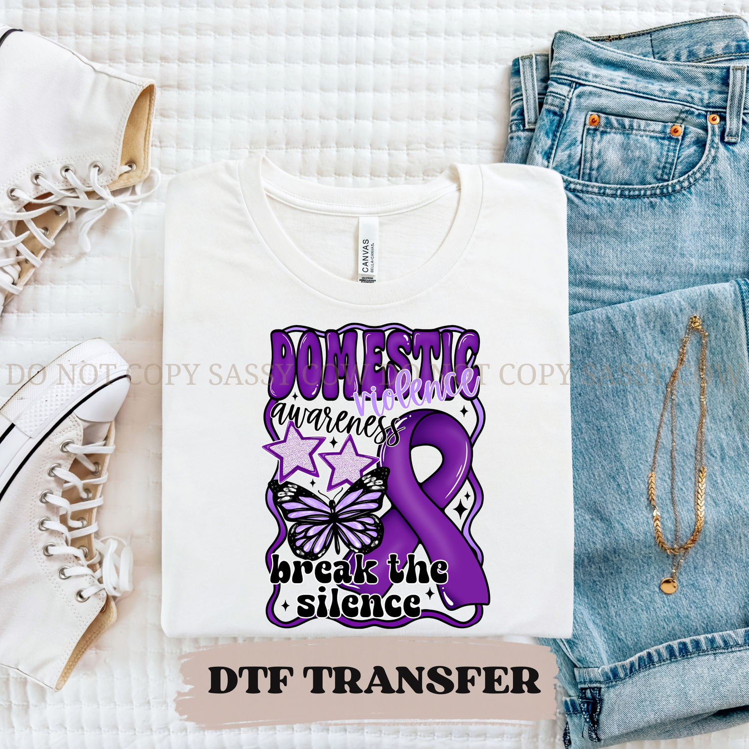 DOMESTIC VIOLENCE AWARENESS- DTF TRANSFER 0202