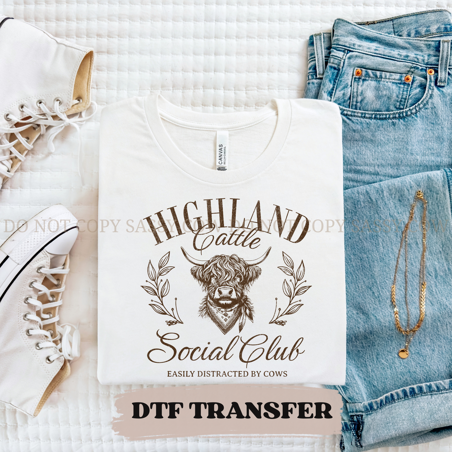 HIGHLAND CATTLE SOCIAL CLUB DTF Transfer