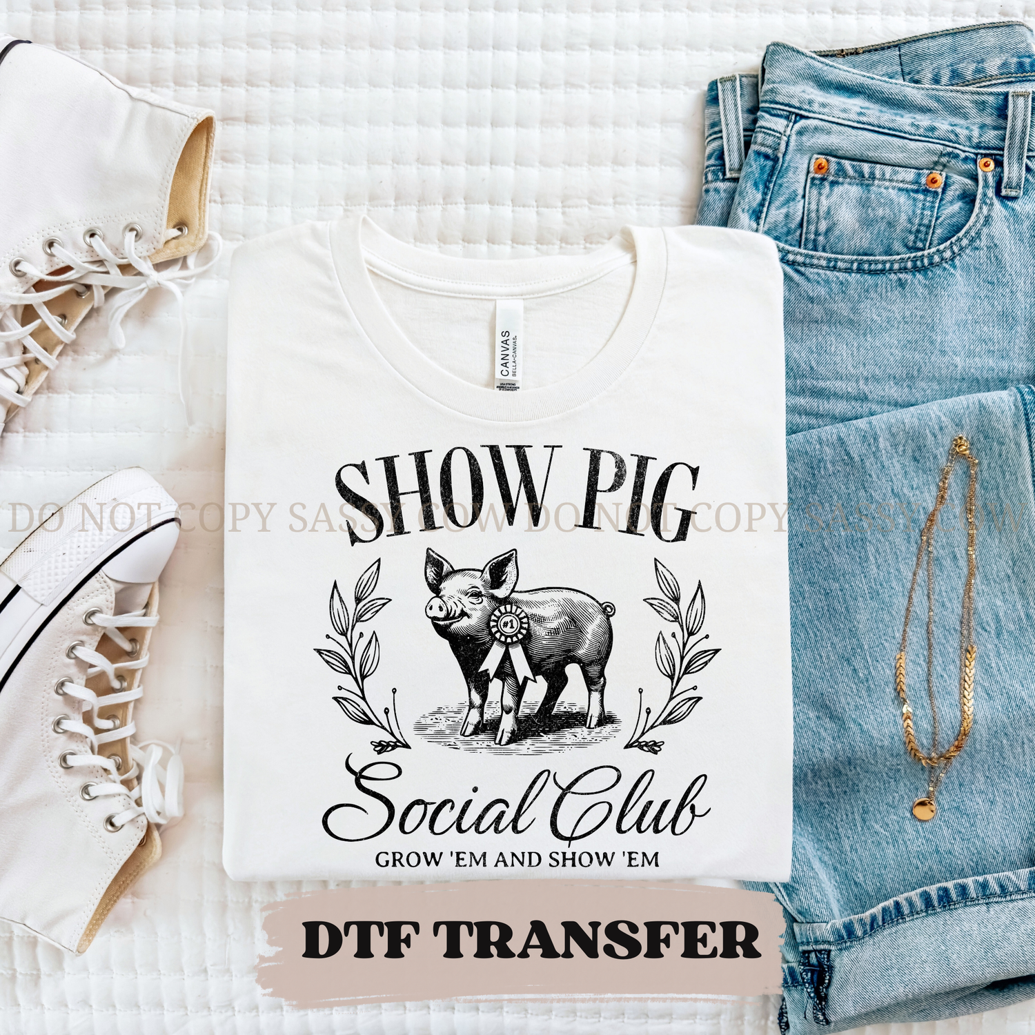 SHOW PIG SOCIAL CLUB DTF Transfer