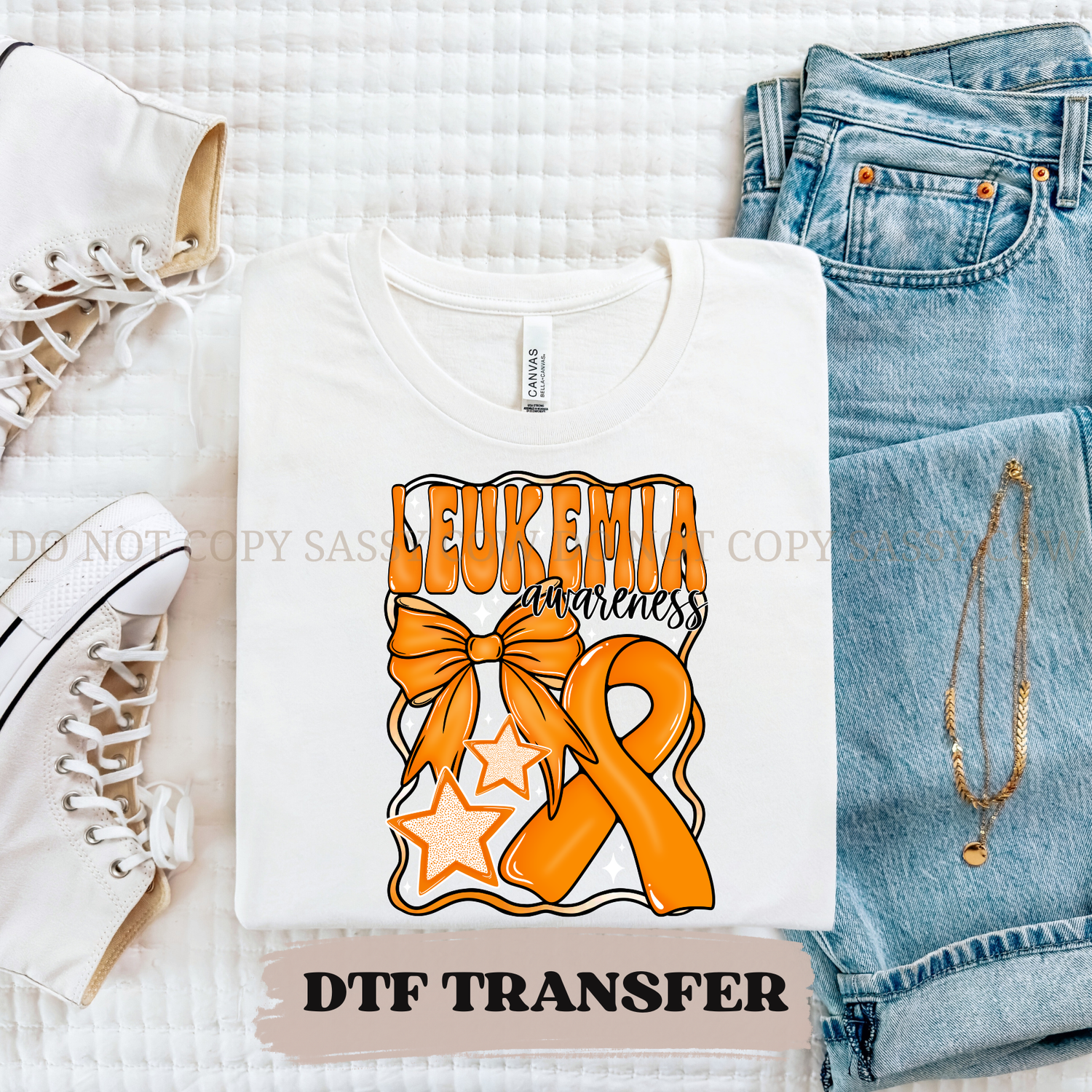 LEUKEMIA AWARENESS- DTF TRANSFER 0216