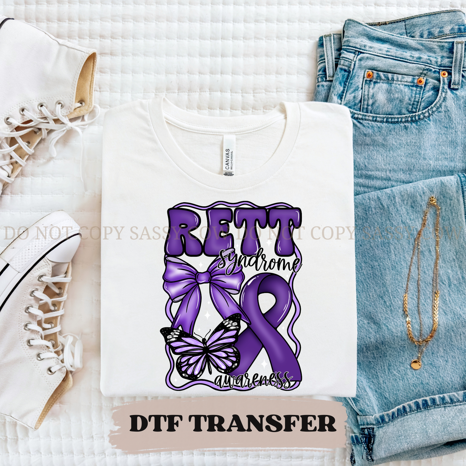 RETT SYNDROME AWARENESS- DTF TRANSFER 0219