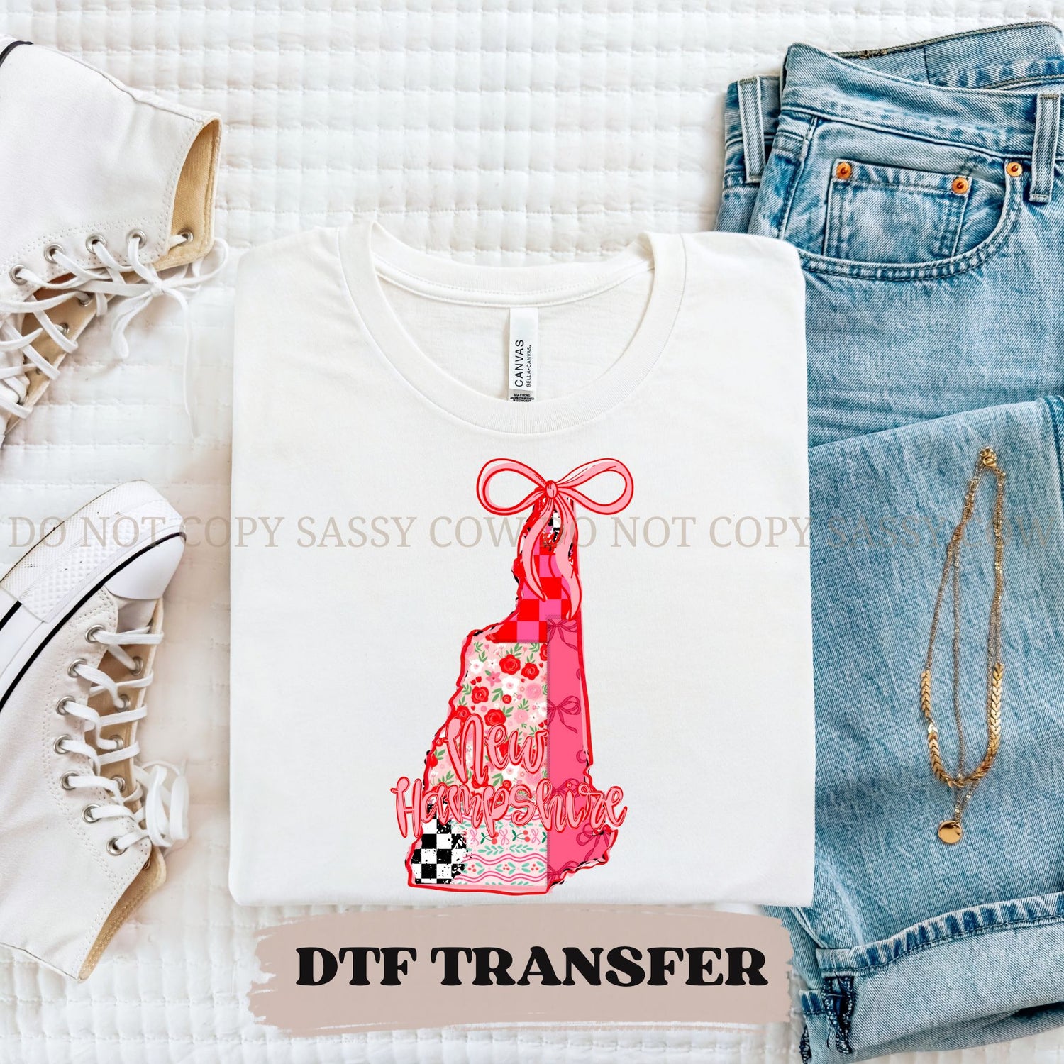 NEW HAMPSHIRE GIRLY STATE - DTF TRANSFER 095