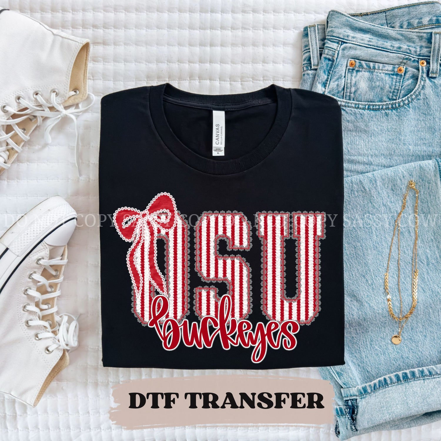 OSU BUCKEYES SEERSUCKER - DTF TRANSFER 054