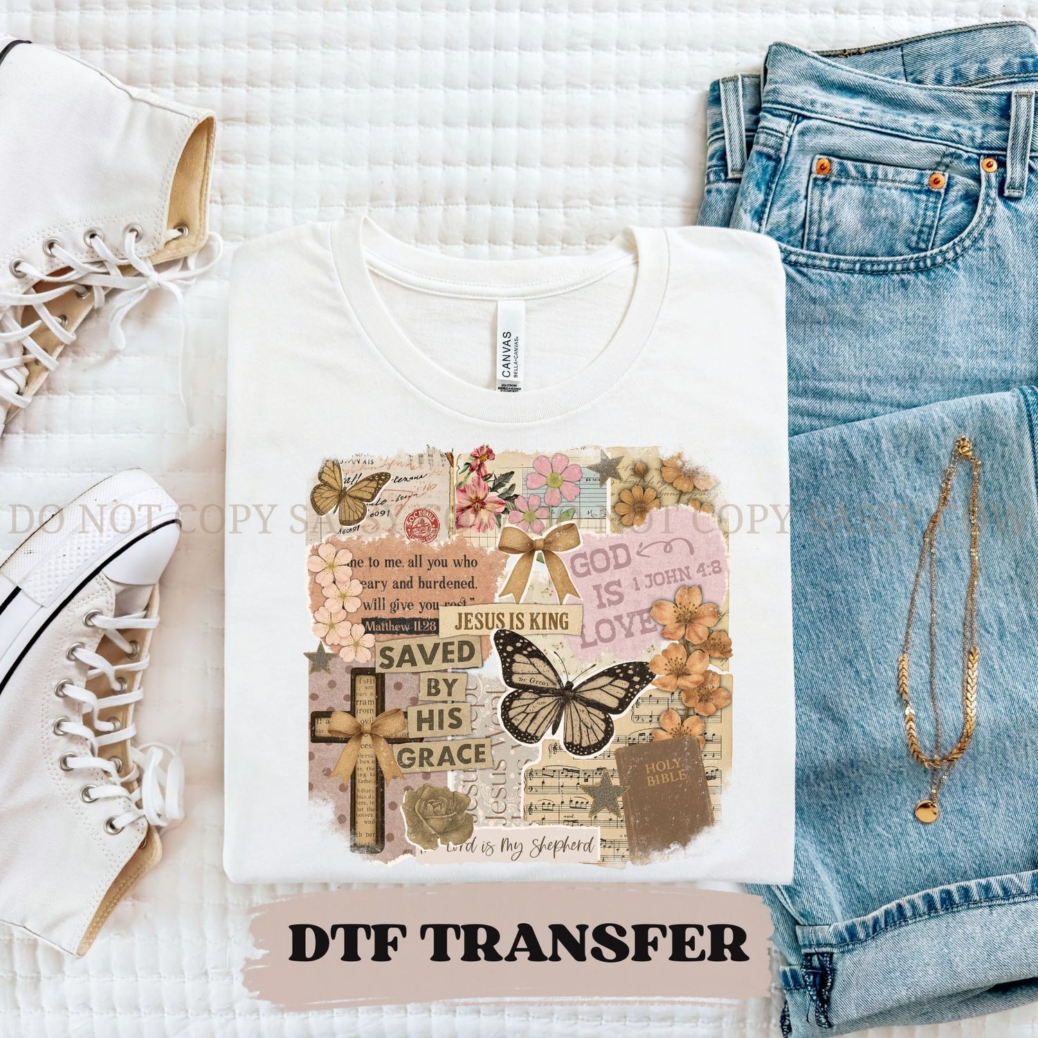 CHRISTIAN COLLAGE - DTF TRANSFER 042