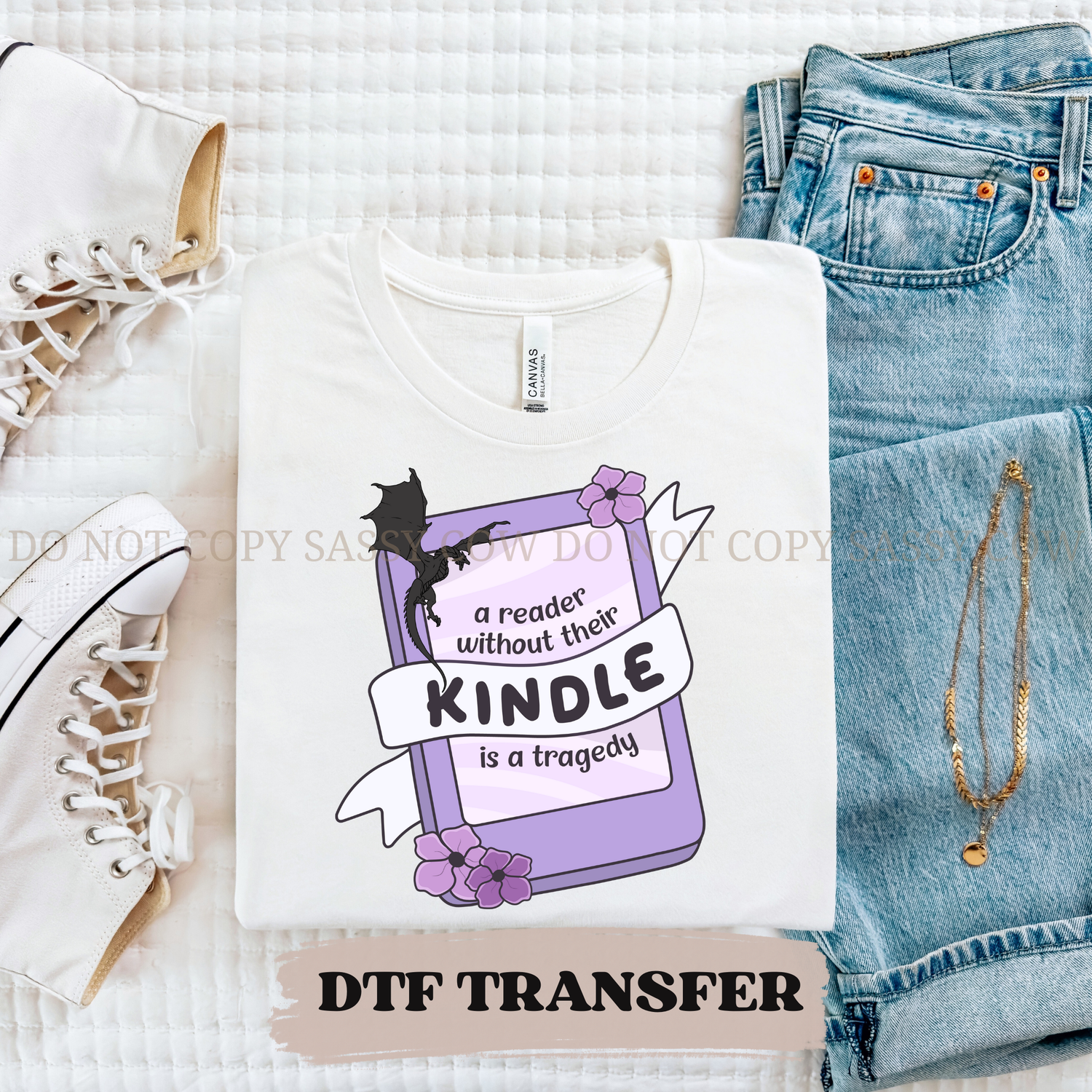 A READER WITHOUT HER KINDLE DTF Transfer 008