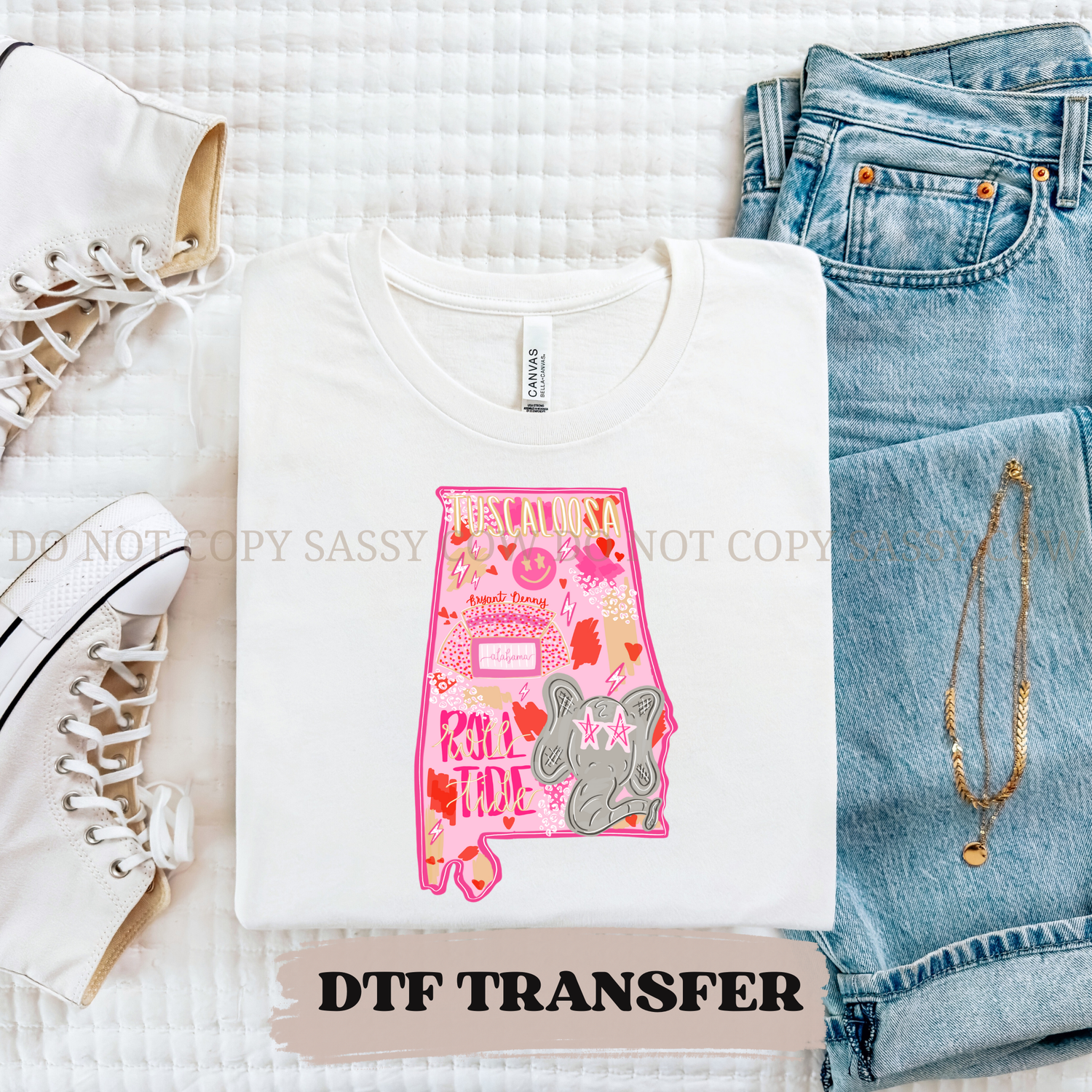 ALABAMA Preppy State DTF Transfer 010