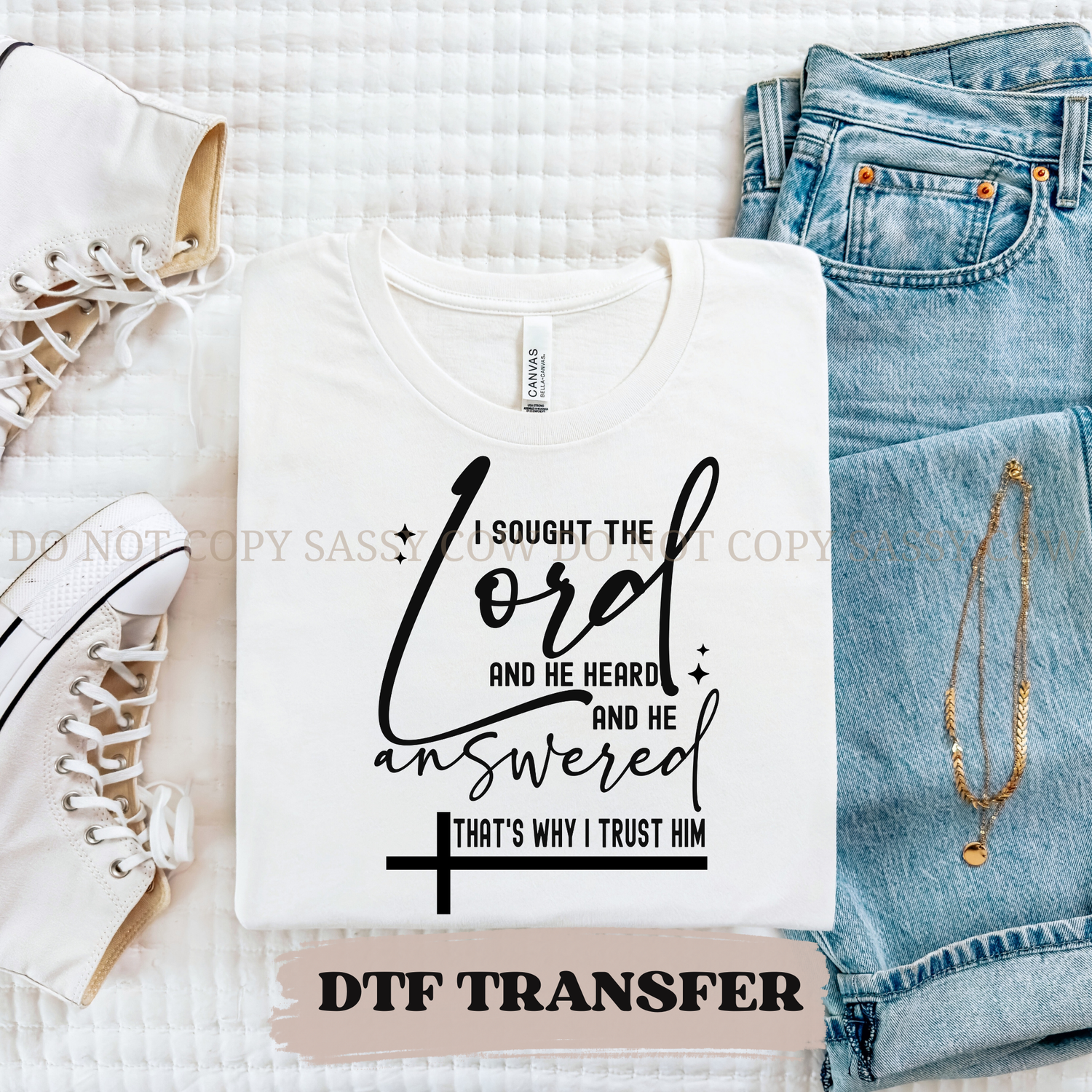 AND HE ANSWERED  Regular DTF Transfer 014