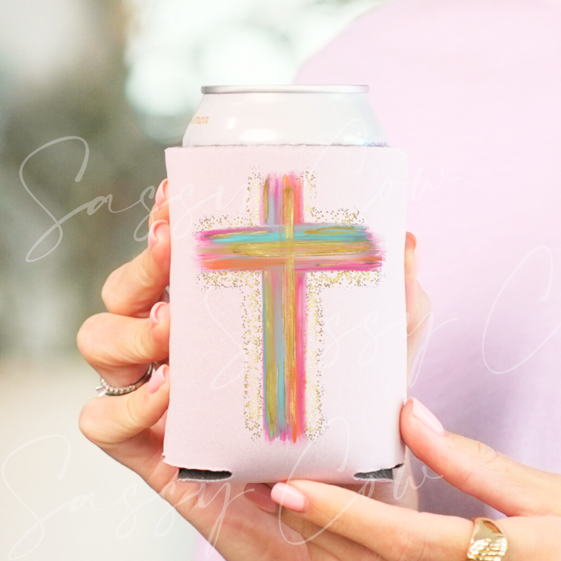 WATERCOLOR CROSS - DTF COOZIE TRANSFER 004