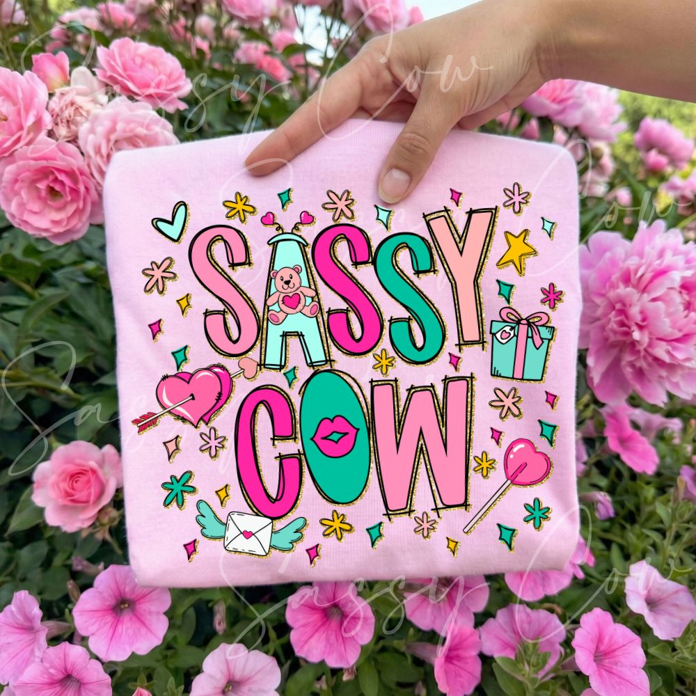 SASSY COW VDAY TEE