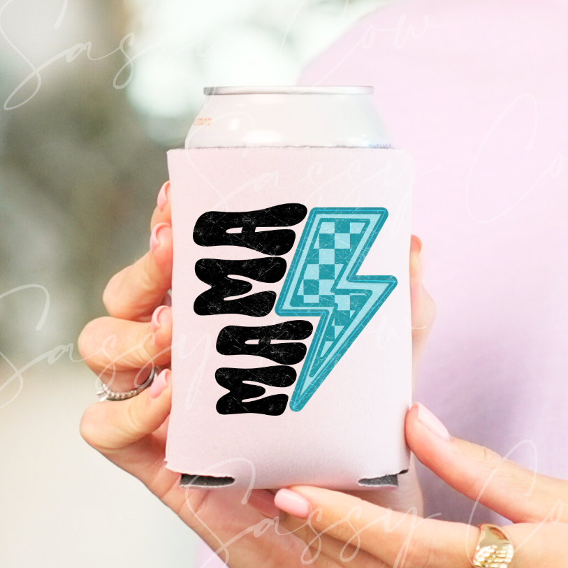 BLUE MAMA BOLT - DTF COOZIE TRANSFER 009